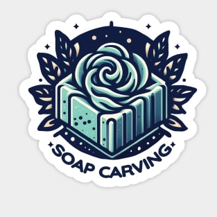 Soap Carving Flower Colorful Sticker